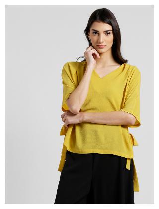 

Zink London Women Geometric Regular top - Yellow
