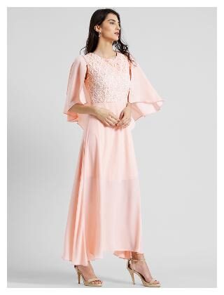 

Zink London Pink Geometric Maxi dress