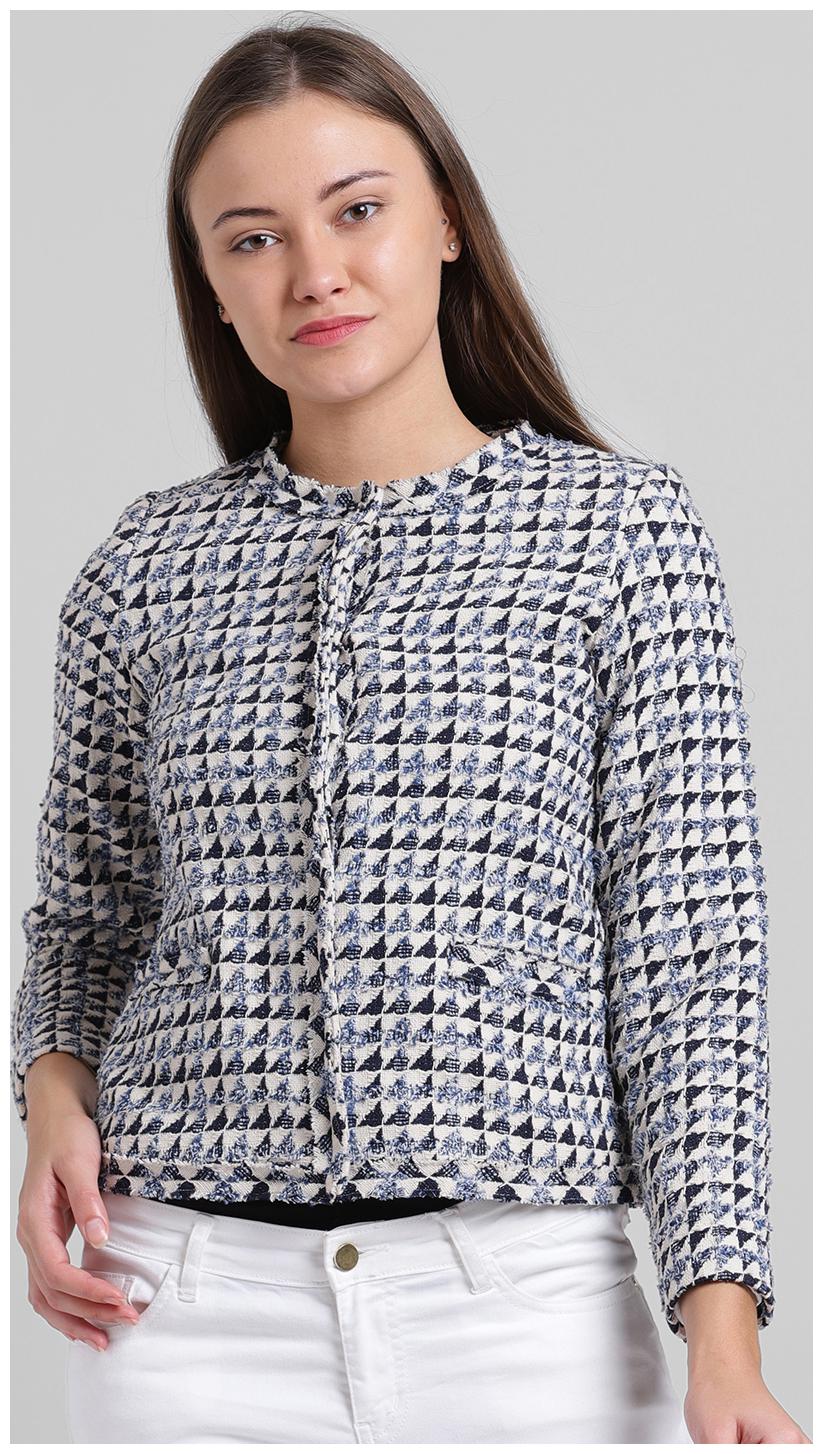 

Zink London Women Geometric Regular Jacket - Blue