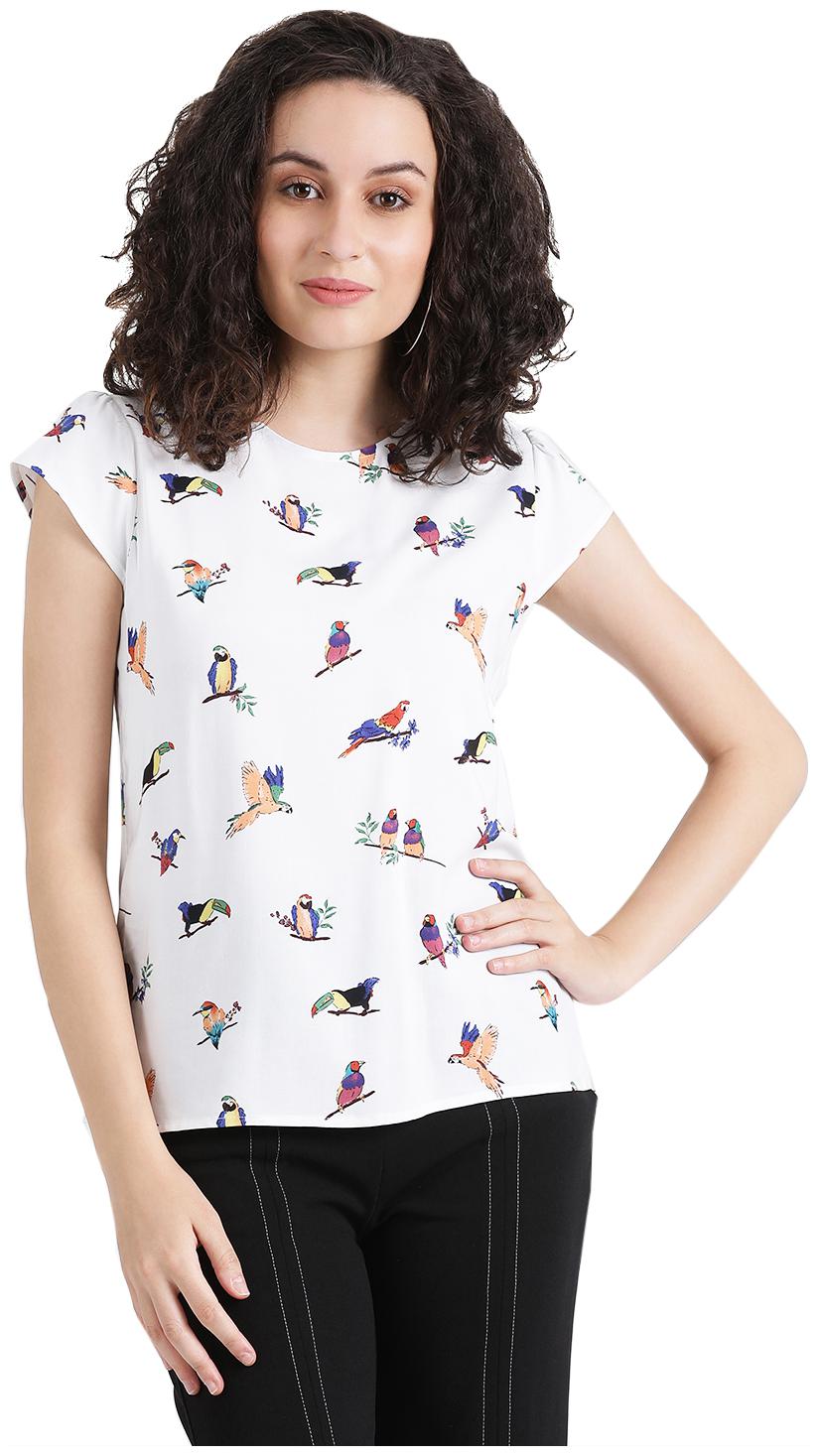 

Zink London Women Printed Regular top - White