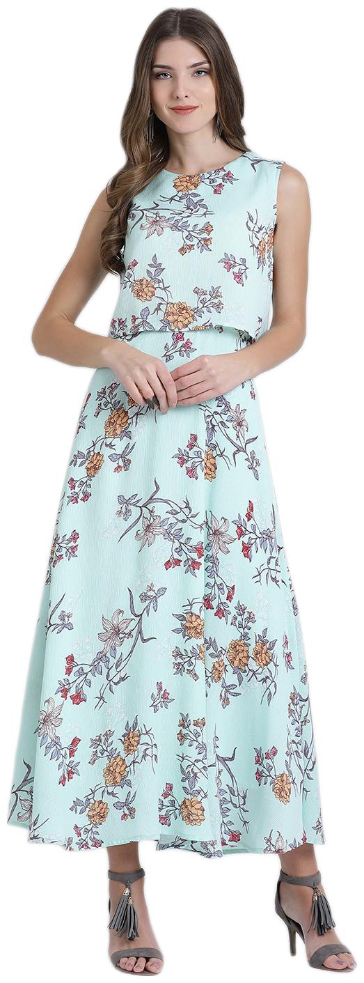 

Zink London Green Floral Maxi dress