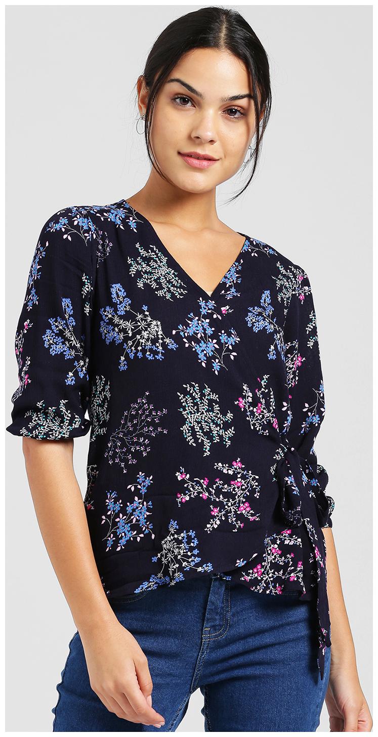 

Zink London Women Floral Regular top - Blue