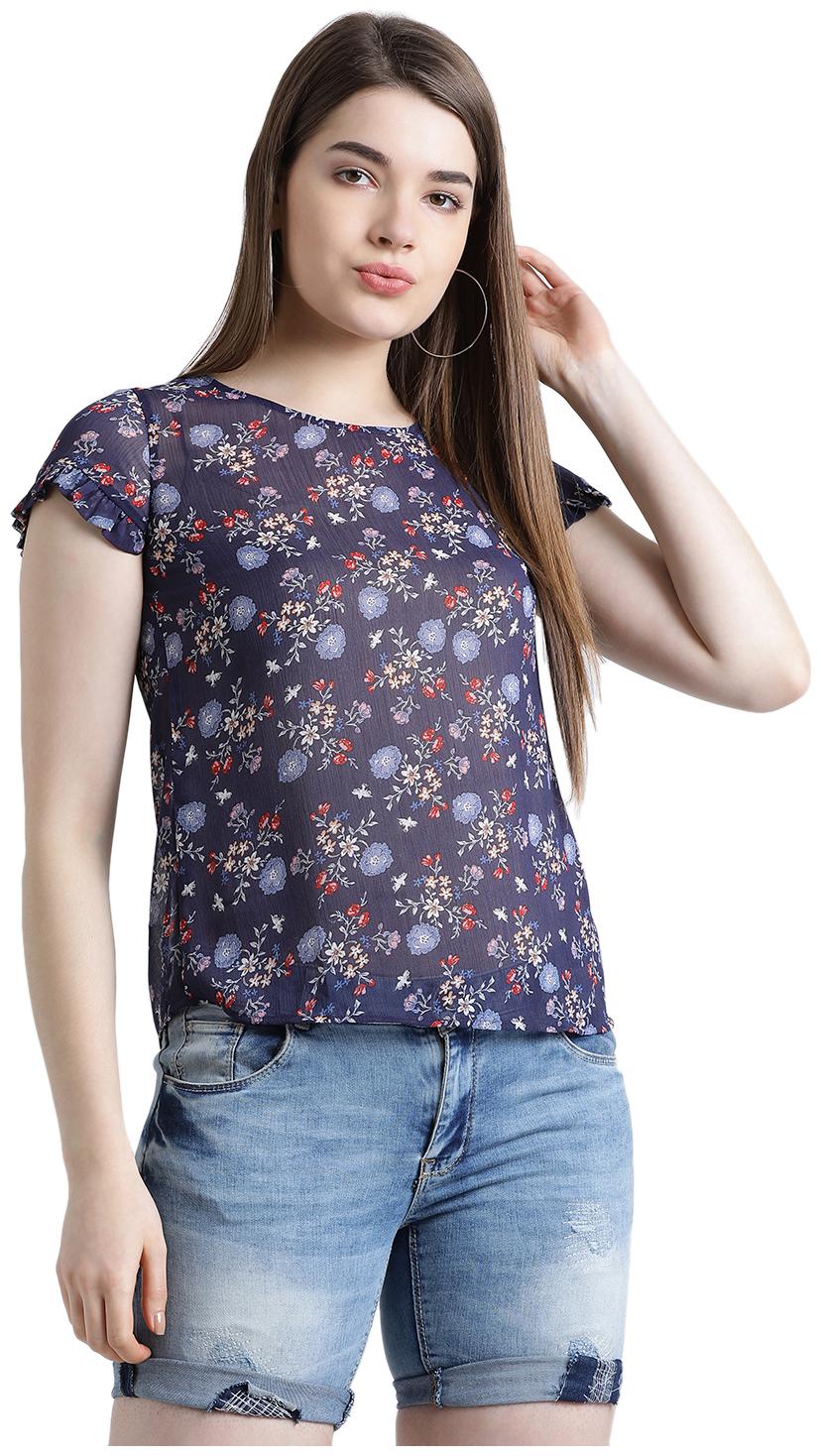 

Zink London Women Floral Regular tunic - Blue