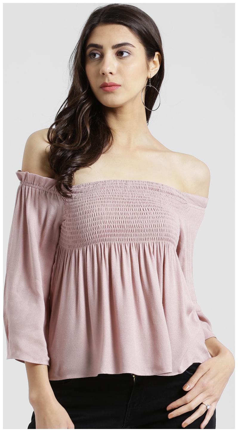 

Zink London Women Solid Regular top - Pink