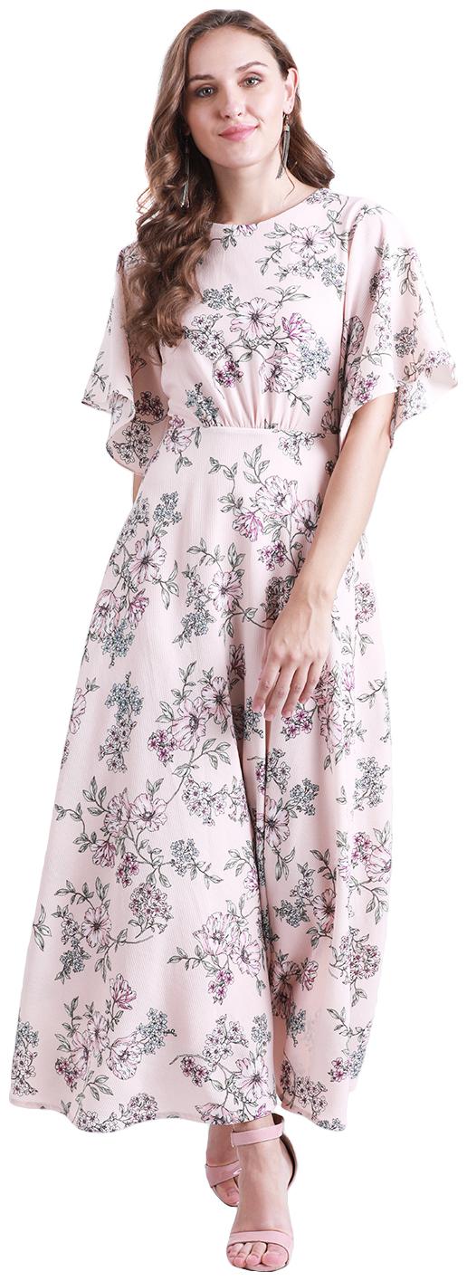 

Zink London Pink Floral A-line dress