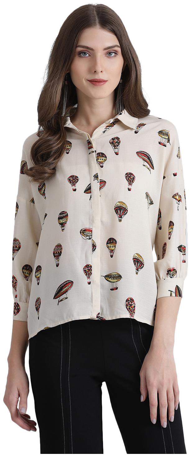 

Zink London Women Printed Shirt style - White