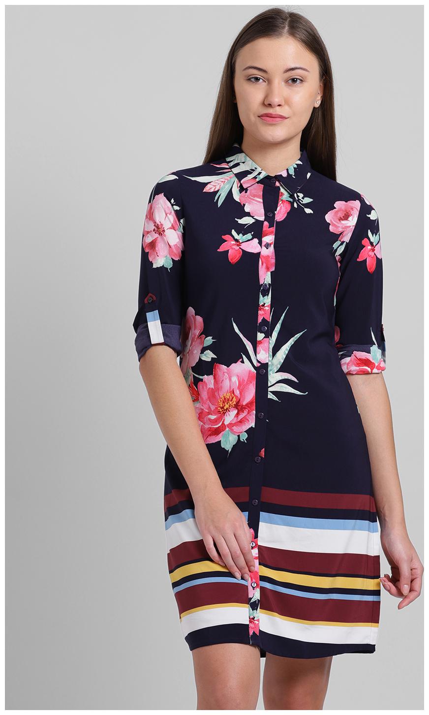 

Zink London Blue Floral A-line dress