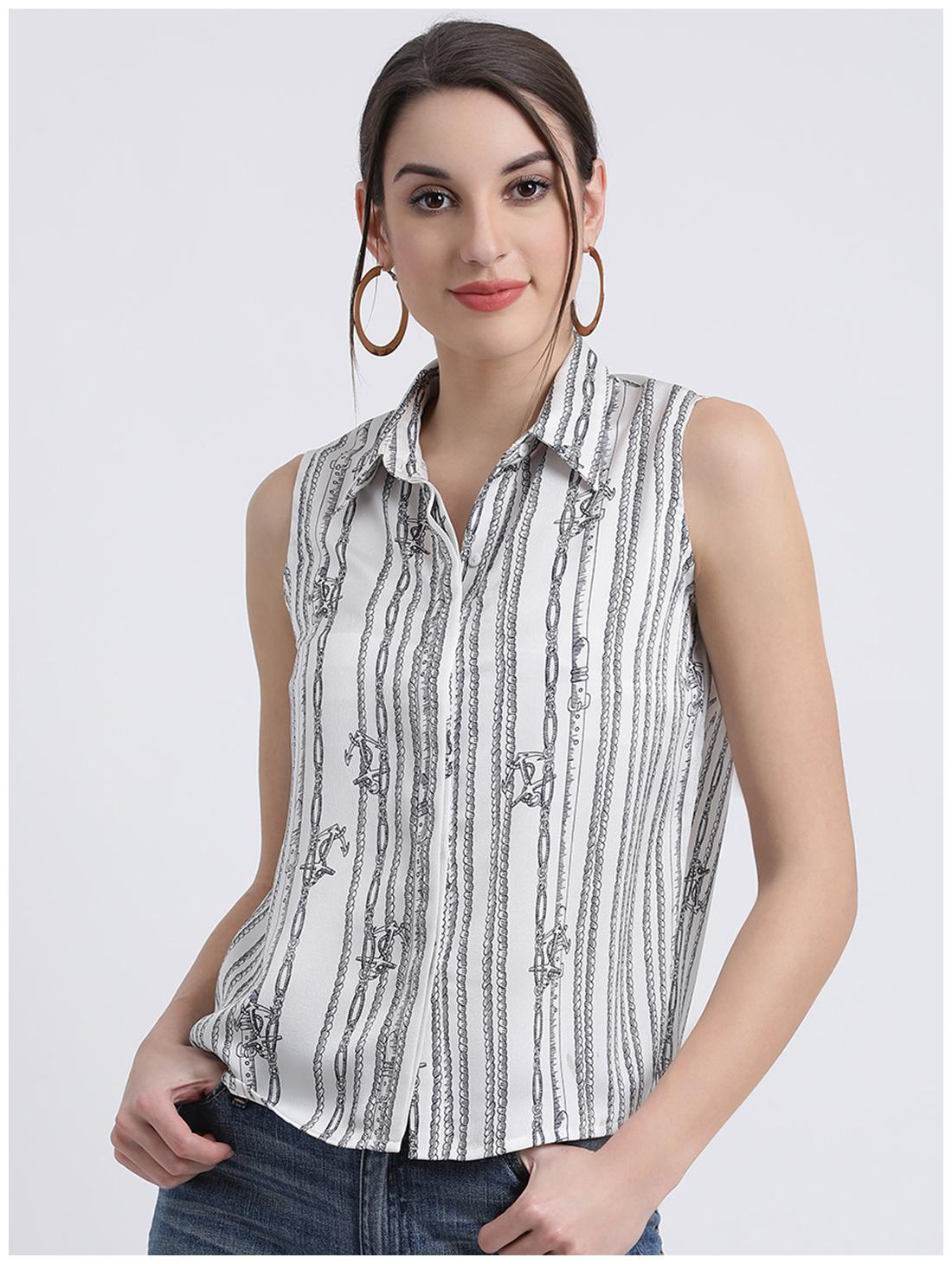 

Zink London Women Printed Shirt style - White
