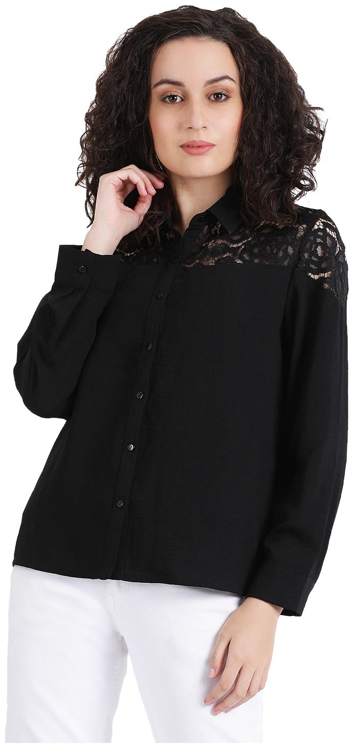 

Zink London Women Solid Regular top - Black