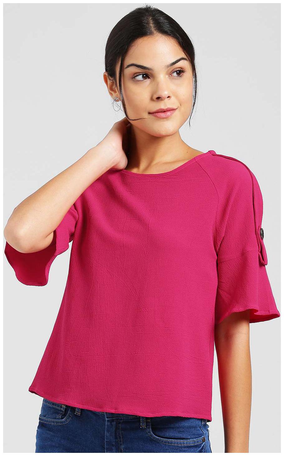 

Zink London Women Solid Regular top - Pink