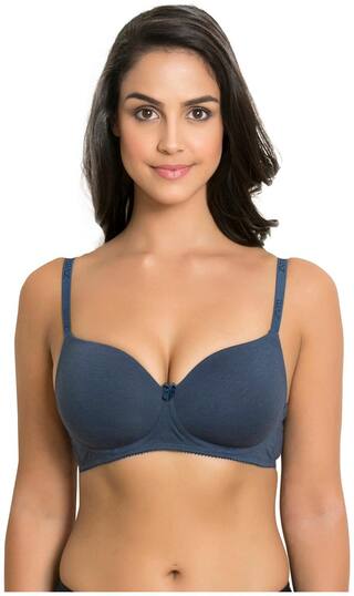 Zivame Padded Wirefree T-Shirt Bra - Blue