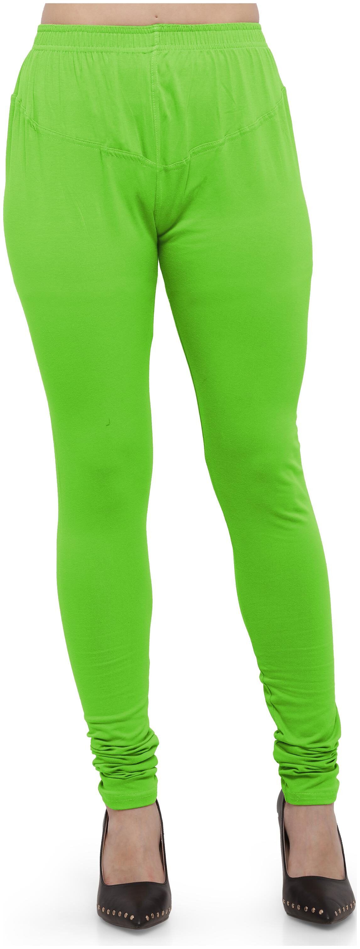 

Ziya Cotton Lycra Parrot Green Leggings