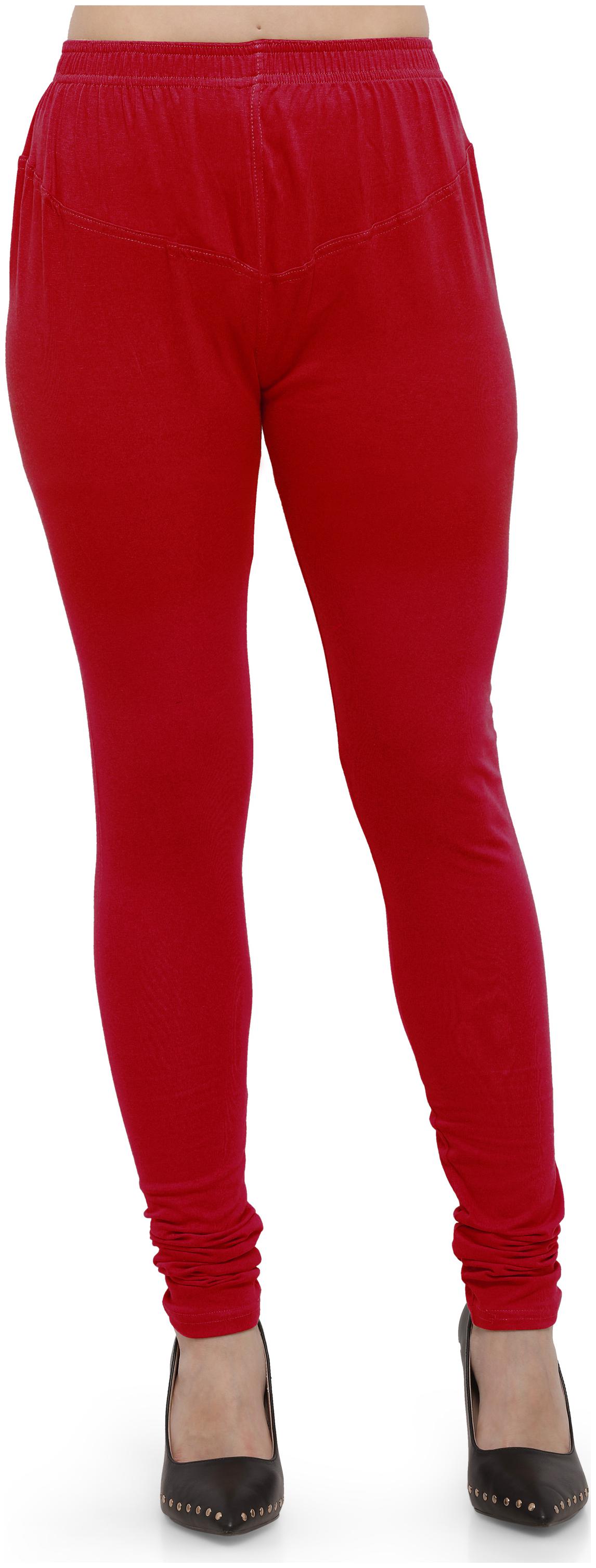 

Ziya Cotton Lycra Red Leggings
