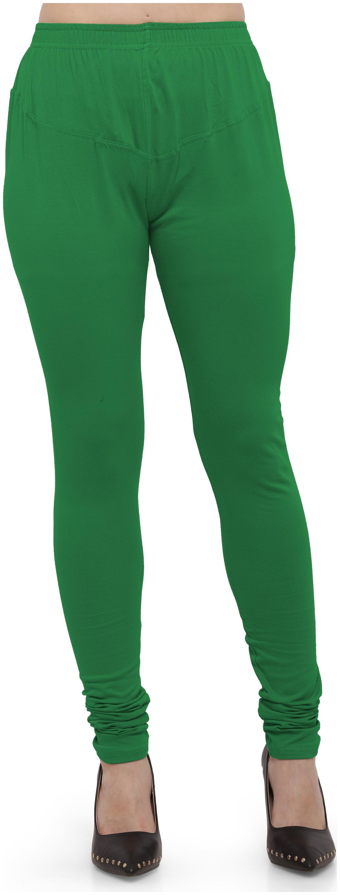 

Ziya Cotton Lycra Green Leggings