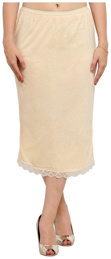 

Ziya Solid A-line skirt Midi Skirt - Beige