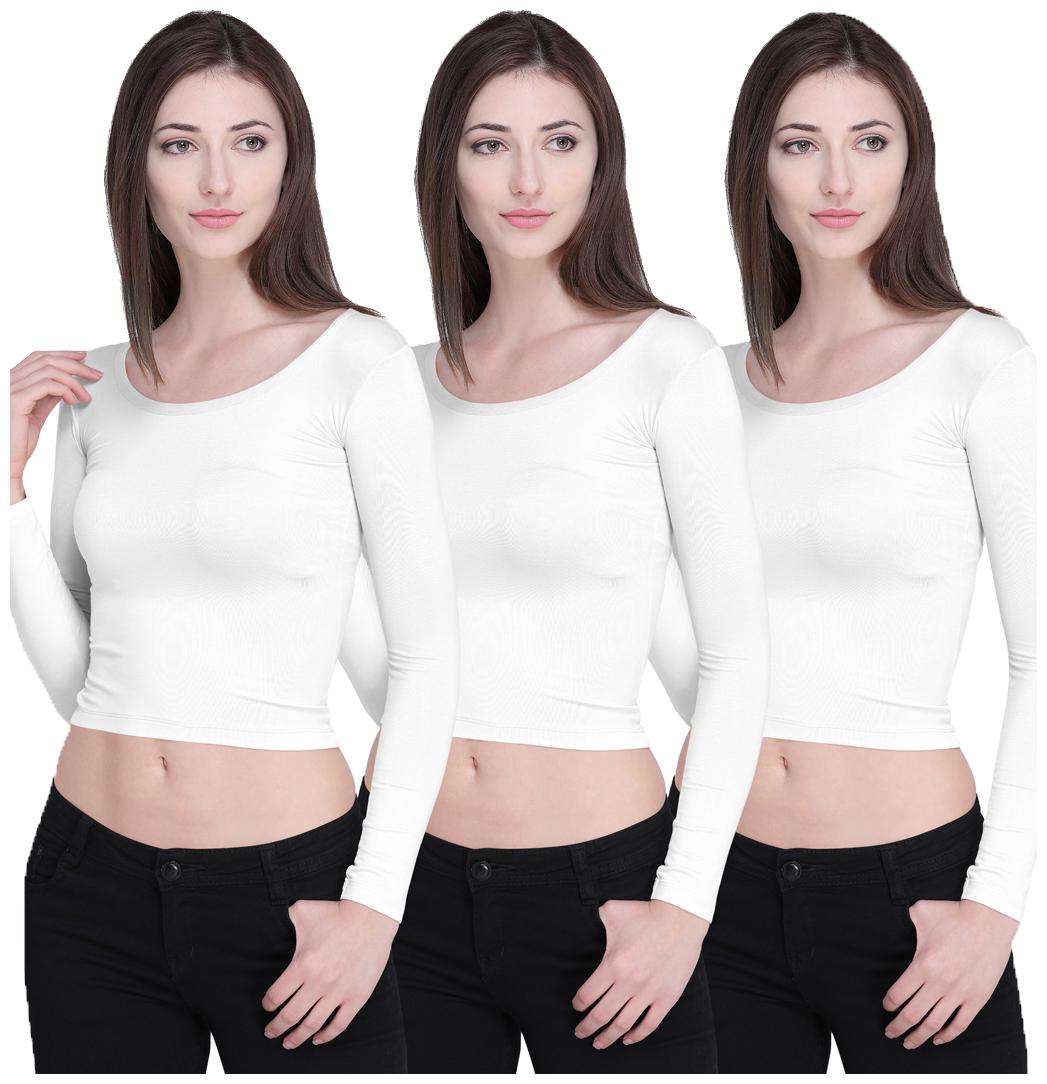 

Ziya Women Solid Regular top - White