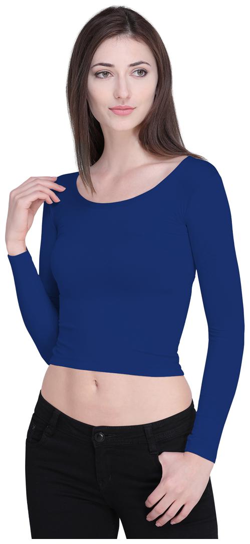 

Ziya Women Solid Regular top - Blue