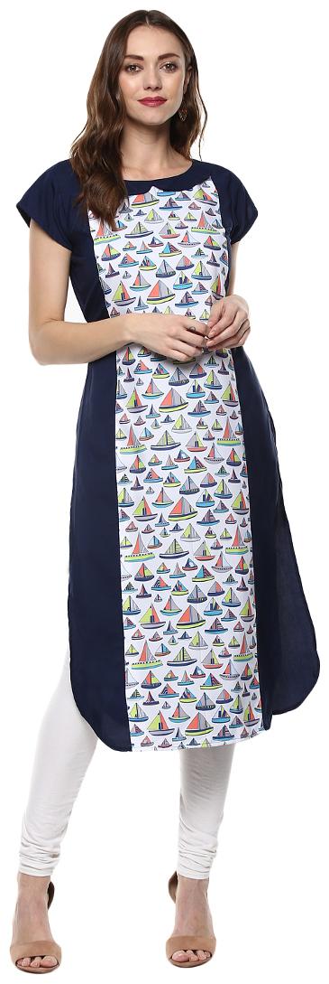 

ZIYAA Women Multi Printed Straight Kurta