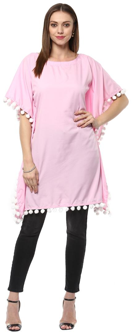 

Ziyaa Casual Wear Pink Coloured Kaftan