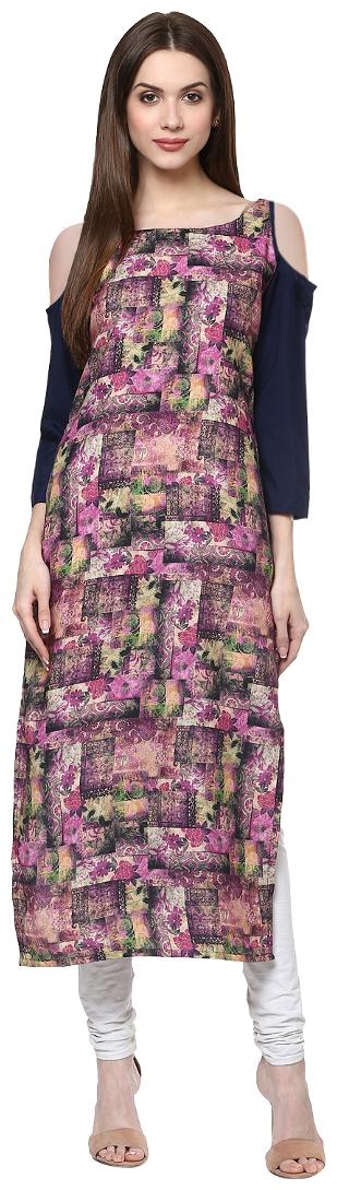

ZIYAA Women Multi Printed Straight Kurti
