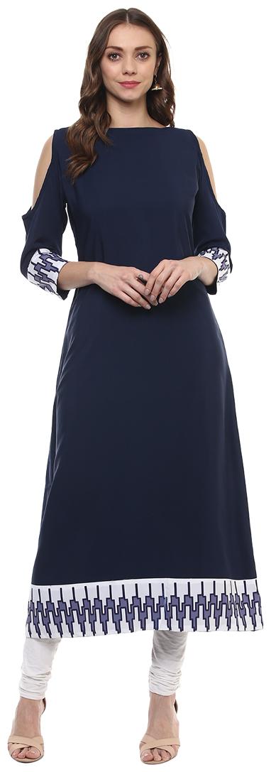 

Ziyaa Festive Wear Blue Coloured Kurti