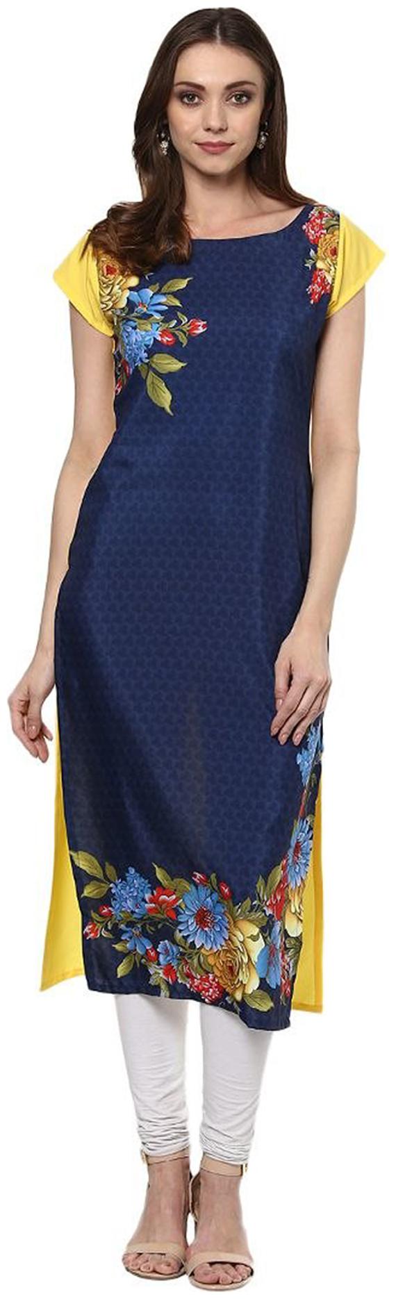 

ZIYAA Women Multi Floral Straight Kurta