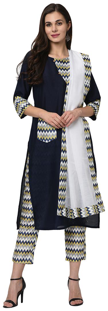 

ZIYAA Polyester Festival Suit Set Multi