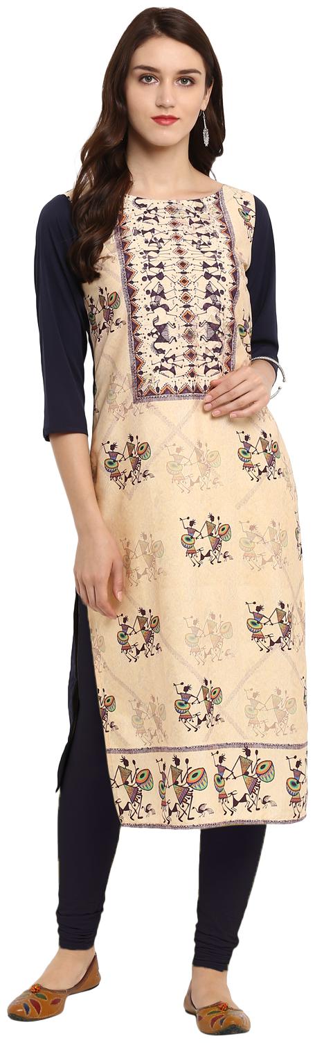 

ZIYAA Women Multi Printed Straight Kurta