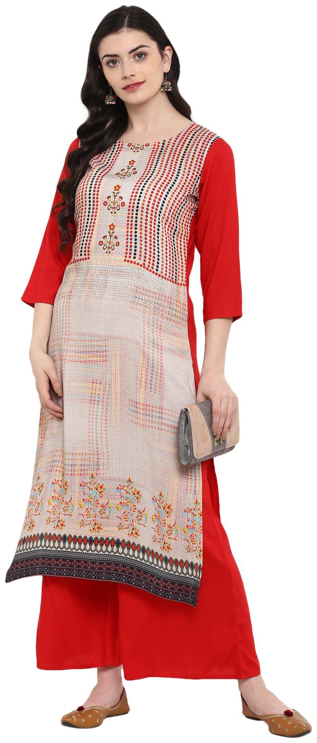 

ZIYAA Women Multi Floral Straight Kurta