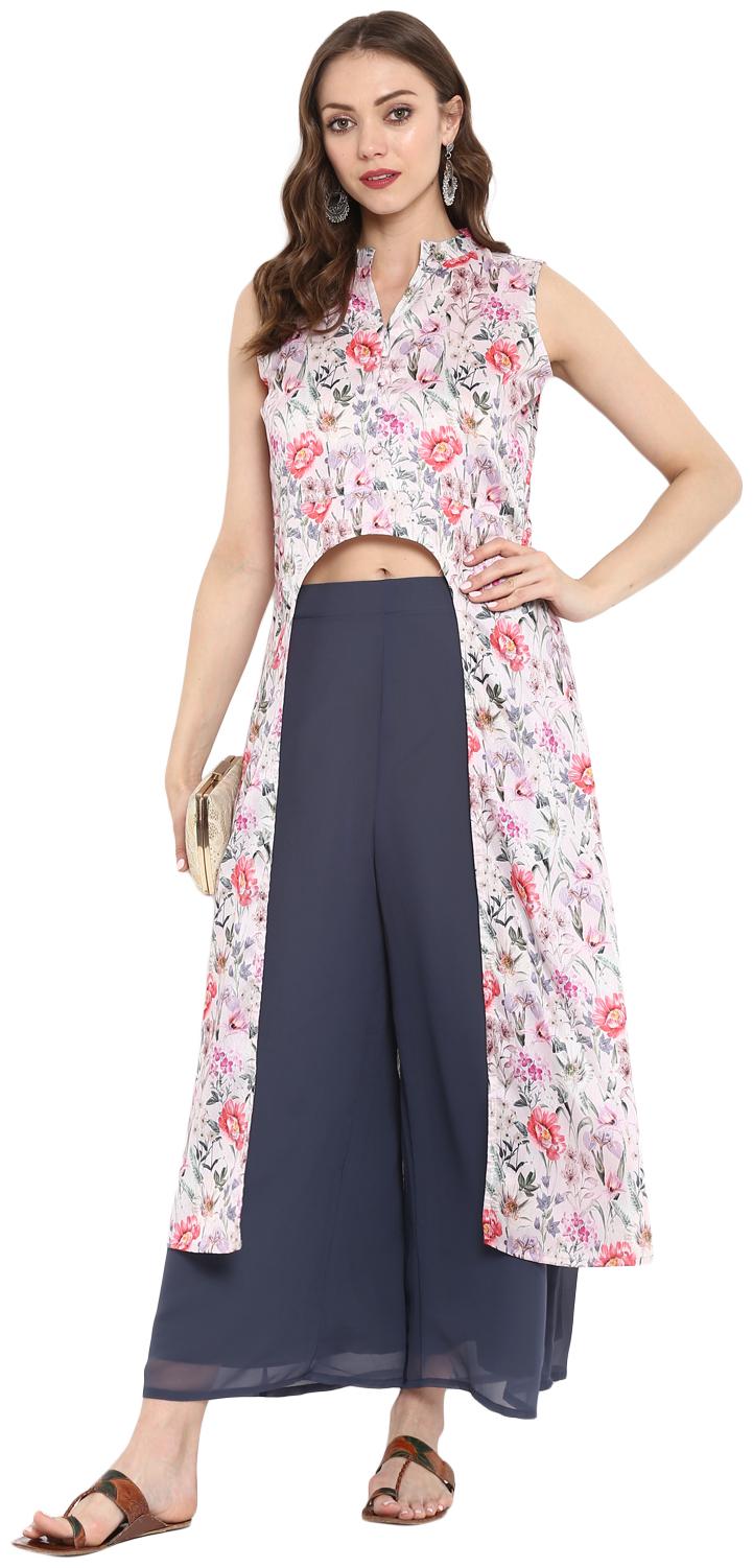 

ZIYAA Women Polyester Floral A Line Kurta Multi