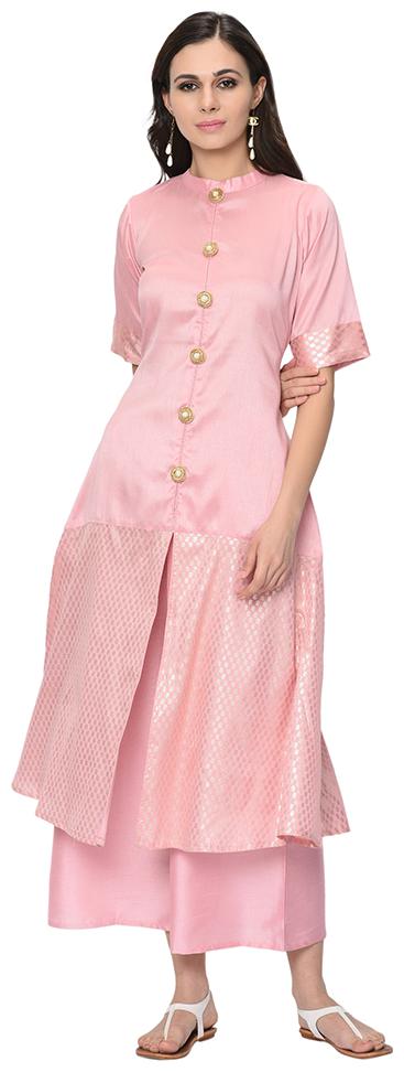 

Ziyaa Women Polyester Women Kurta Pink