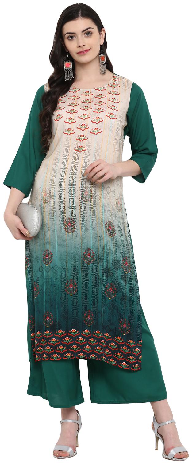 

ZIYAA Women Multi Floral Straight Kurta