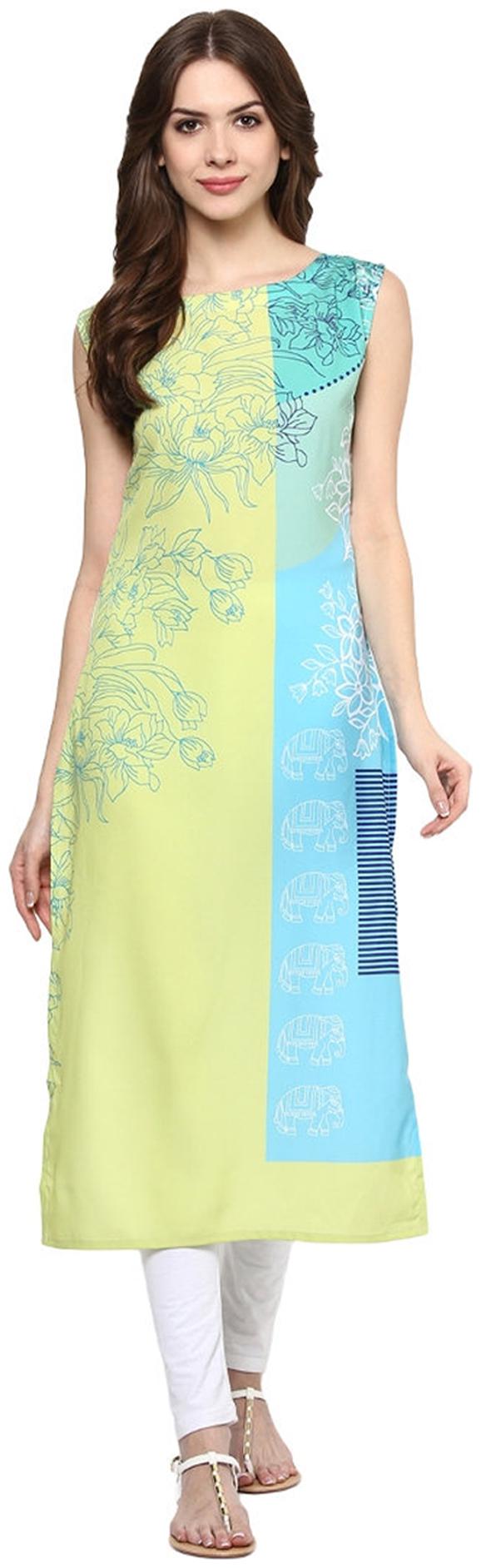 

ZIYAA Women Multi Floral Straight Kurta