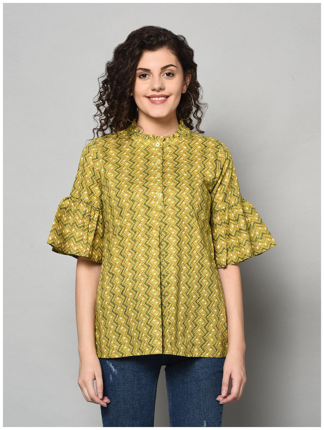 

ZNX Clothing Women Floral Fusion tunic - Green