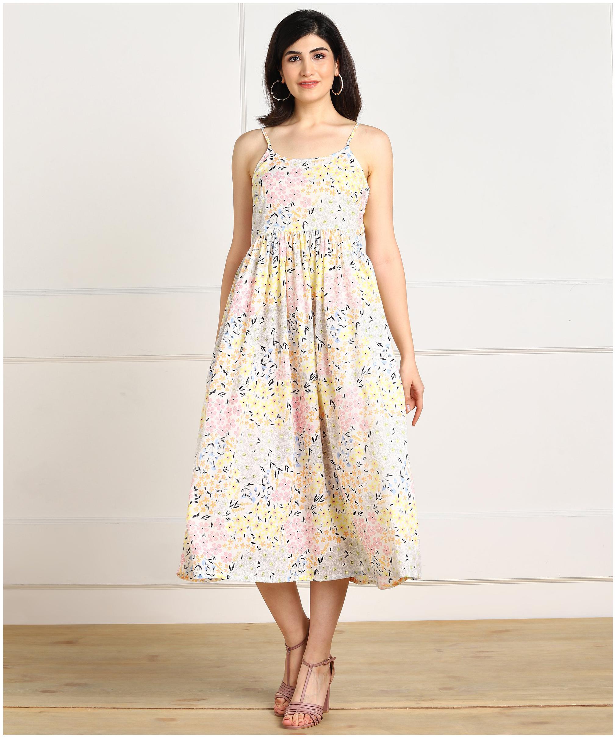 

ZNX Clothing Multi Floral Fit flare dress