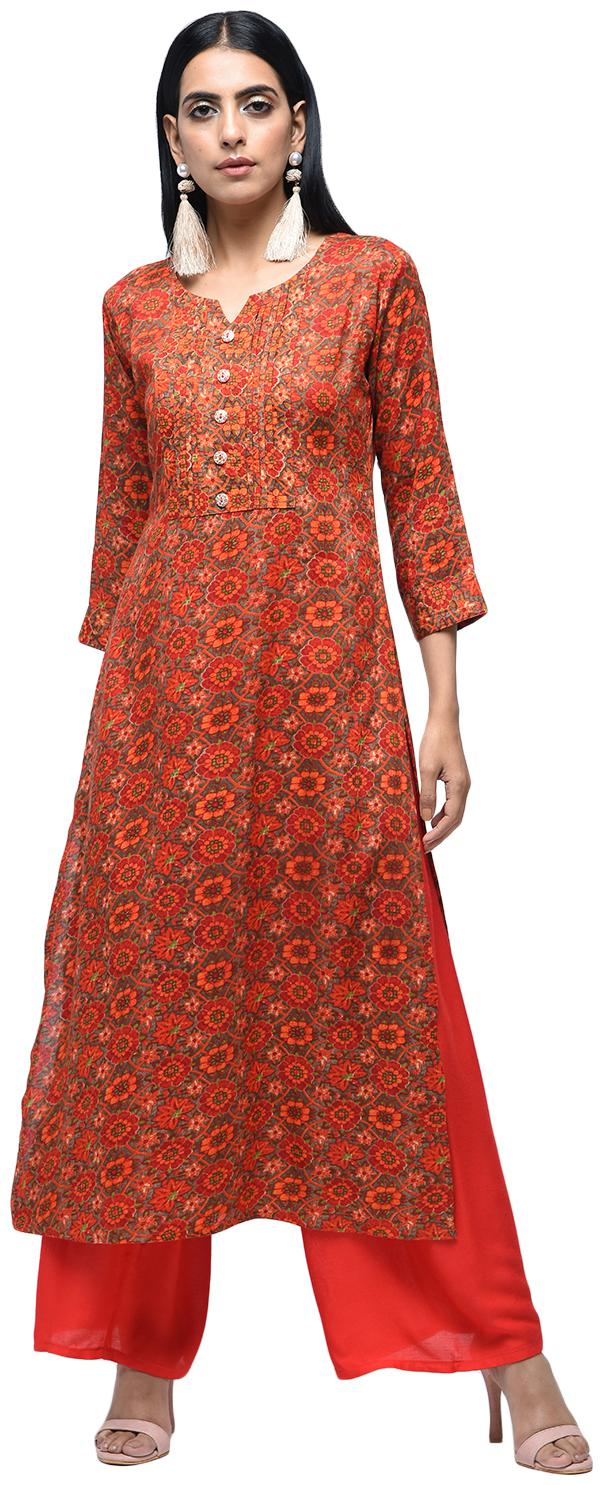 

Zoeyam s Women Multi Printed Straight Kurti