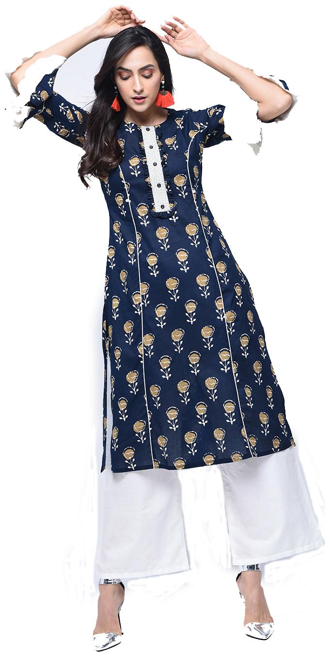 

Zoeyam s Women Multi Printed Straight Kurti