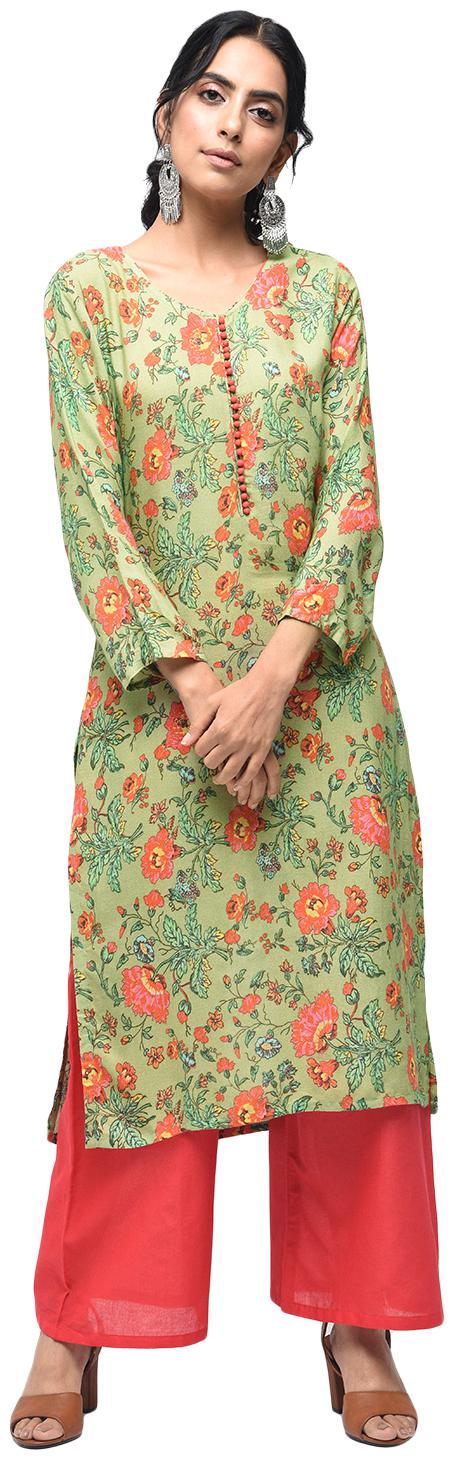 

Zoeyam s Women Multi Printed Straight Kurti
