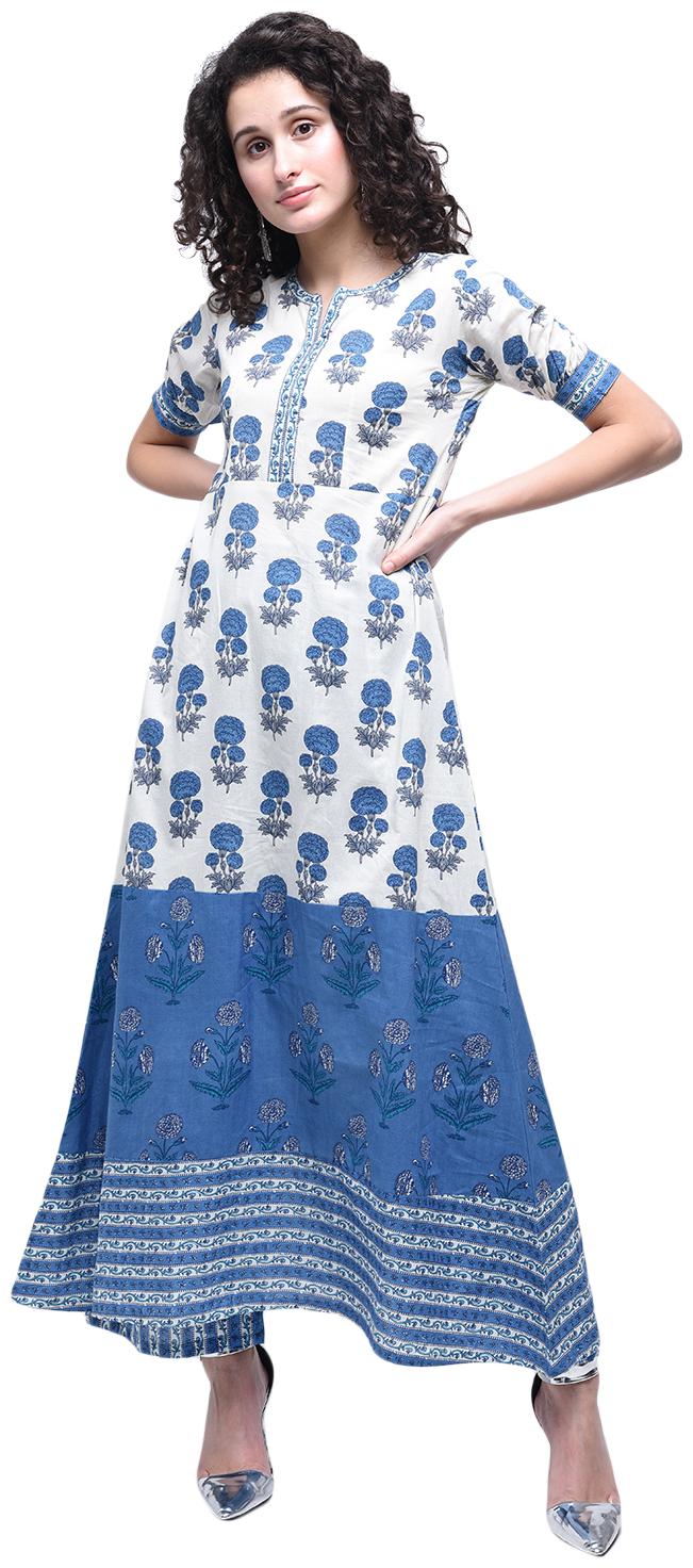 

Zoeyam s Women Multi Printed Anarkali Kurta With Palazzo