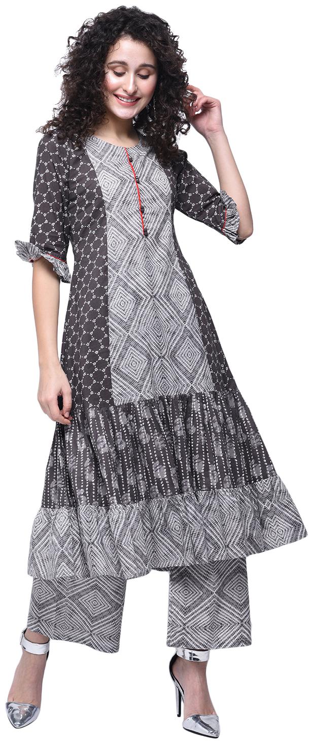 

Zoeyam s Women Multi Printed Anarkali Kurta With Palazzo