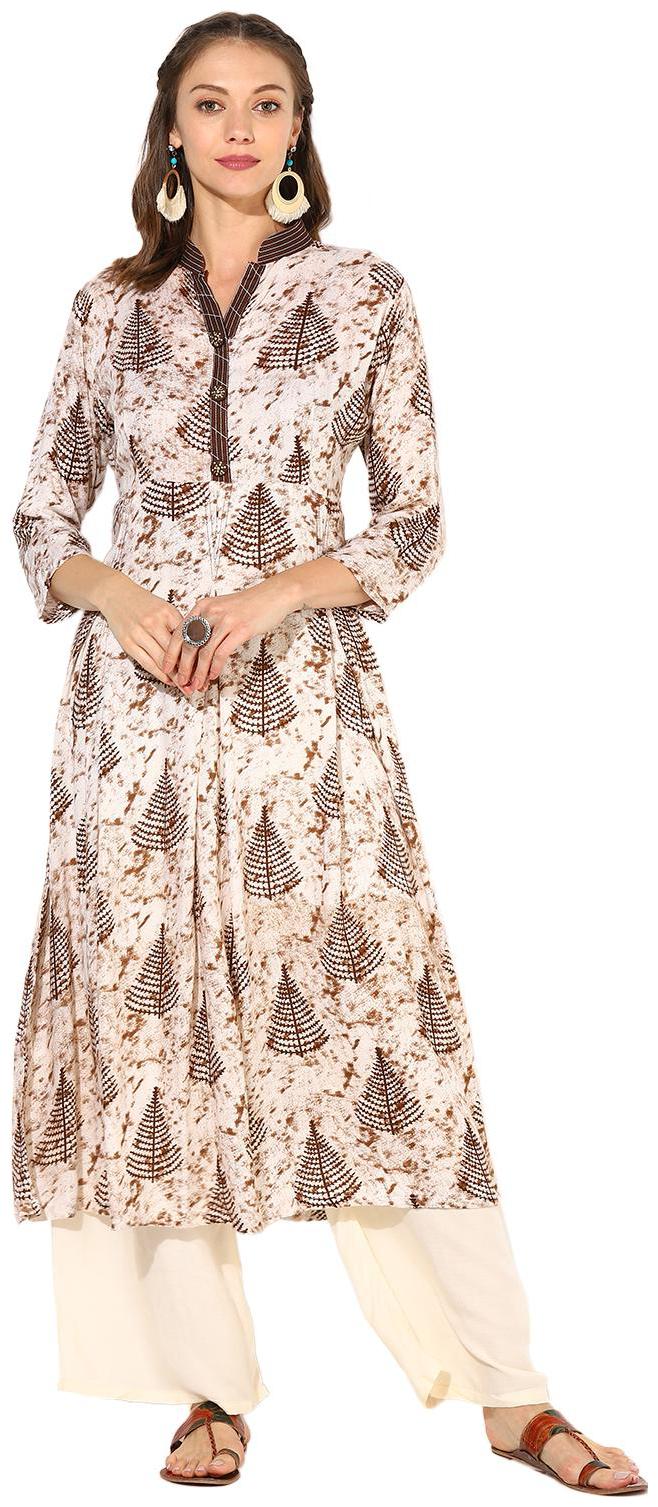 

Zoeyam s Women Multi Printed Anarkali Kurta With Palazzo