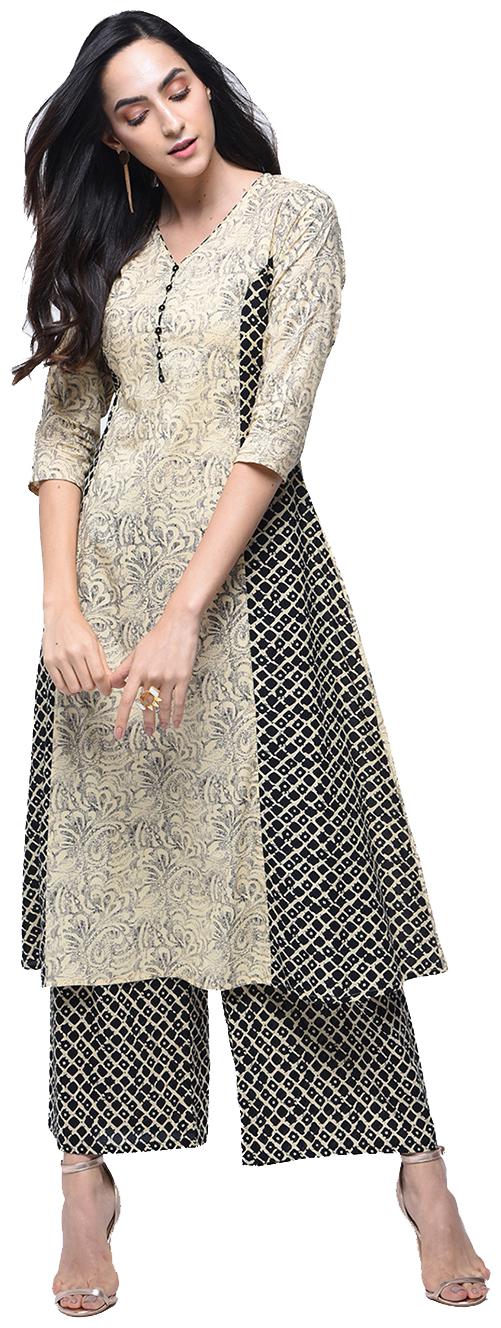 

Zoeyam s Women Multi Printed Anarkali Kurta With Palazzo