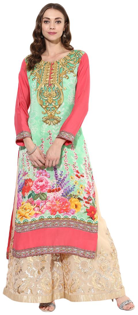 

Zoeyam s Women Multi Printed Layered Kurta