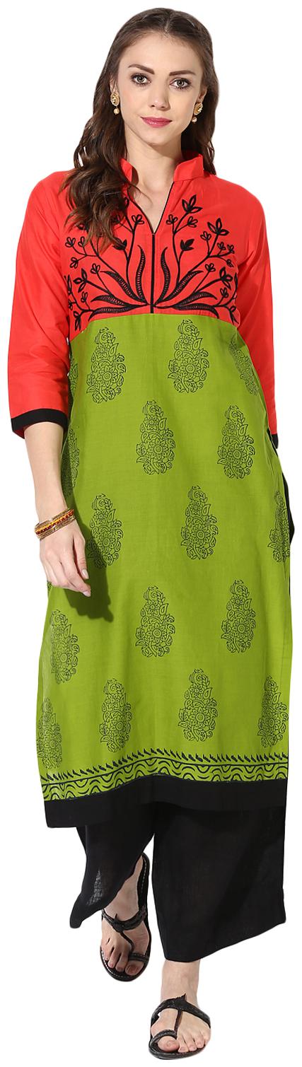 

Zoeyam s Women Multi Printed Straight Kurta