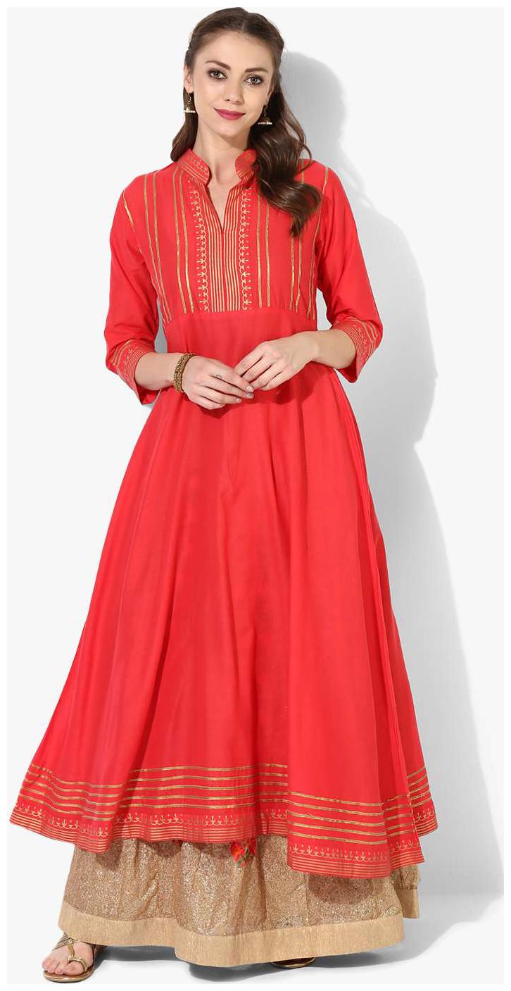 

Zoeyam s Women Red Printed Anarkali Kurta