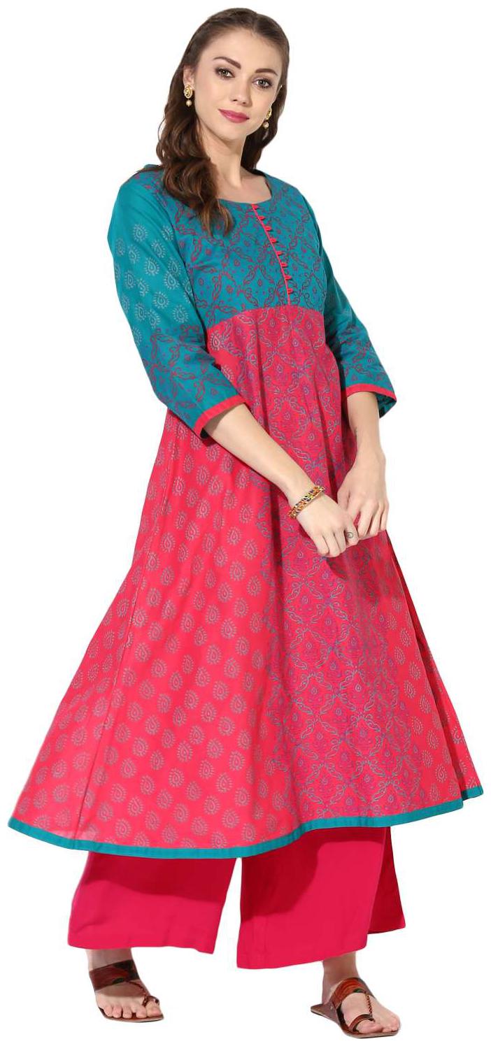

Zoeyam s Women Multi Printed Anarkali Kurta