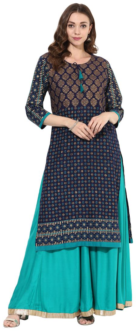 

Zoeyam s Women Multi Printed Straight Kurta