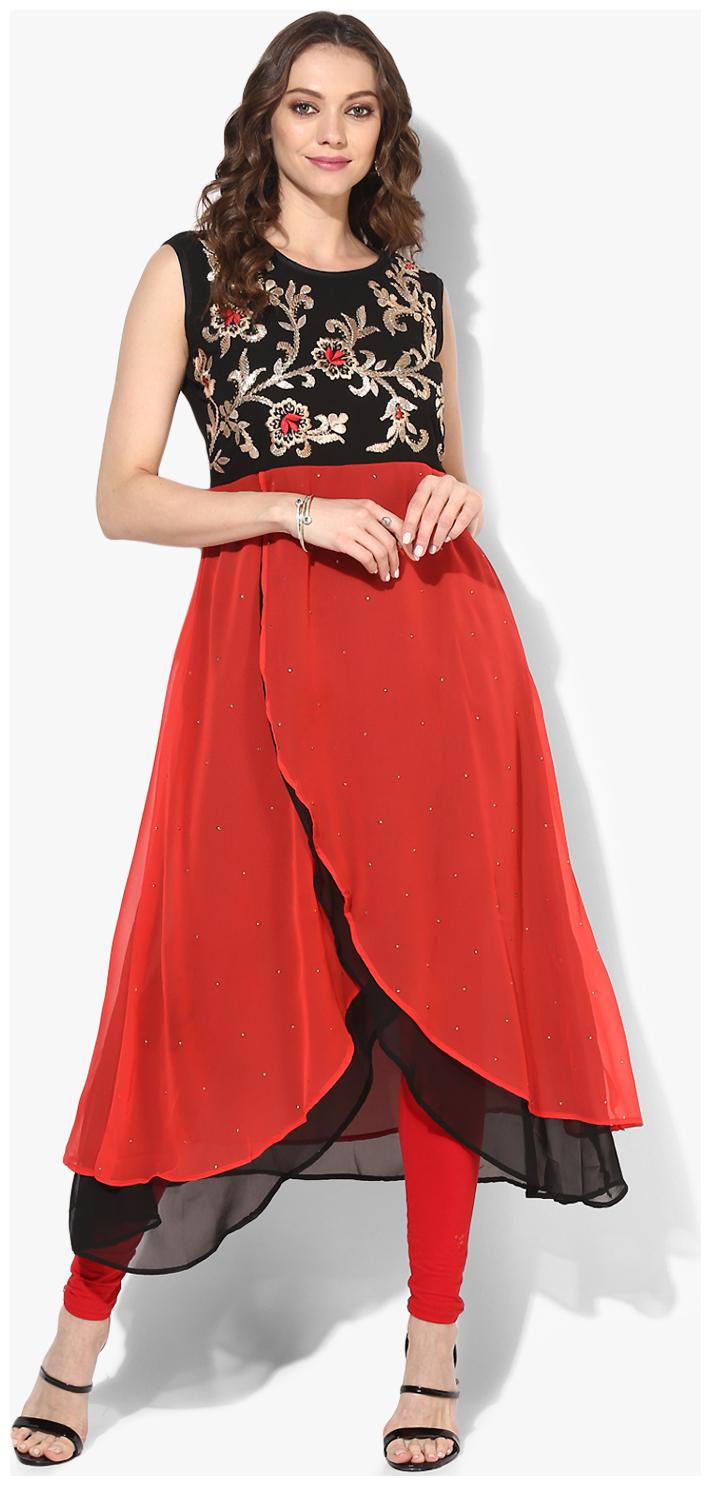 

Zoeyam s Women Multi Embroidered Straight Kurta