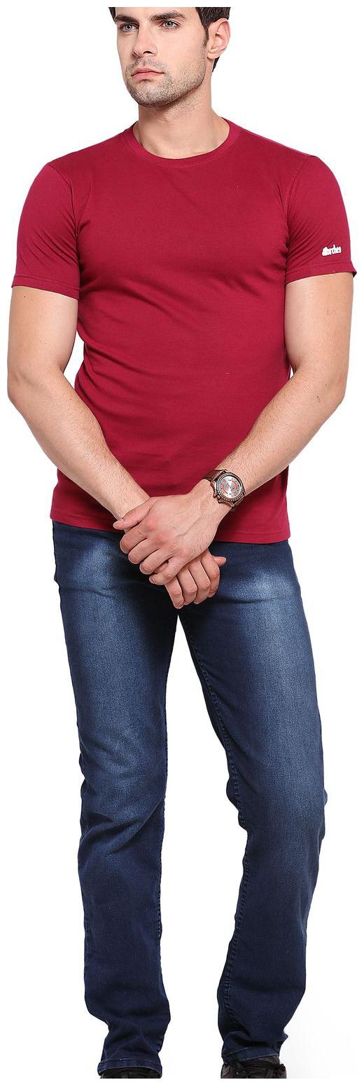 

ZORCHEE Men Red Loose fit Cotton Round neck T-Shirt - Pack Of 1
