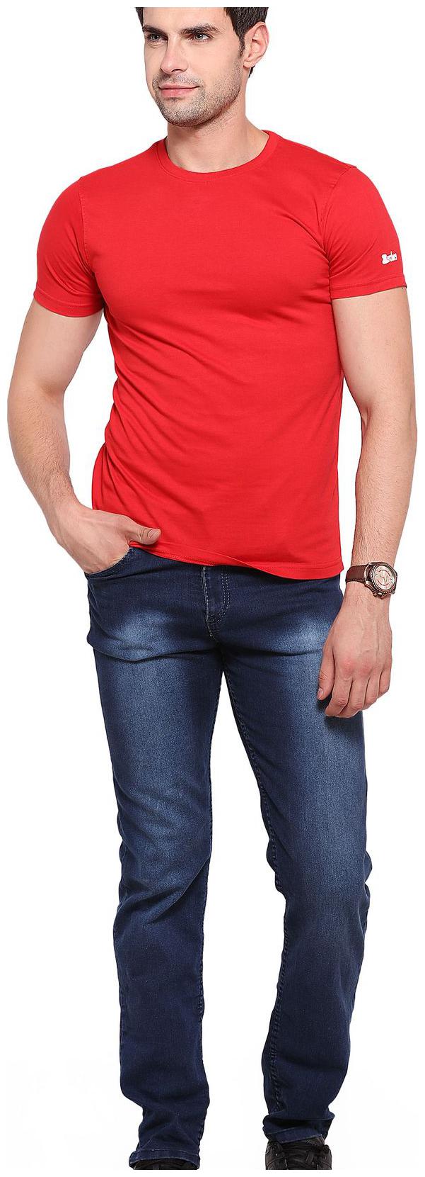 

ZORCHEE Men Red Loose fit Cotton Round neck T-Shirt - Pack Of 1